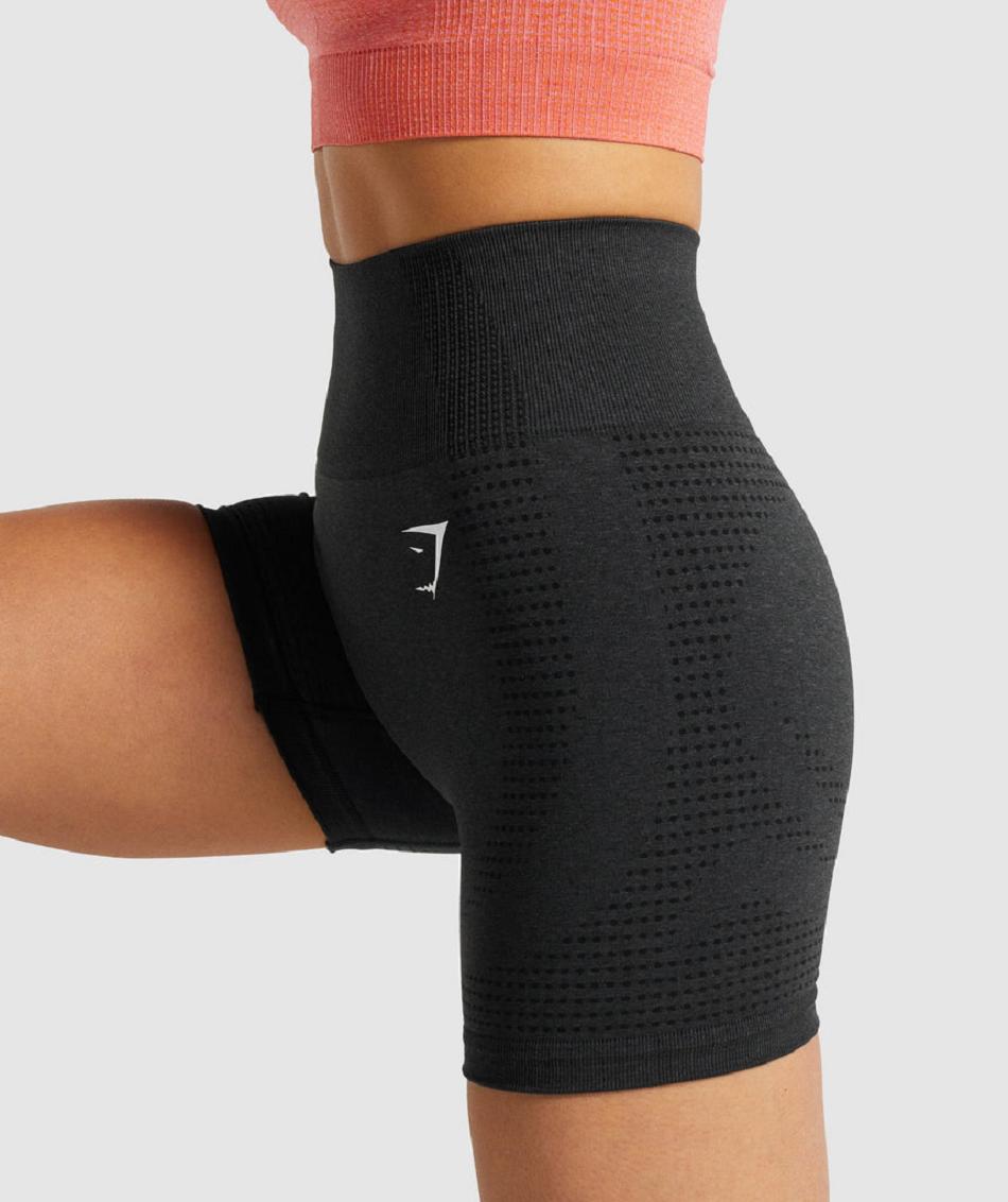 Gymshark Vital Seamless 2.0 Ženske Kratke Hlače Crne | HR 3957LIS